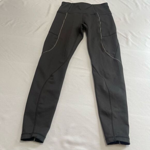 Sweaty Betty Therma Dark Grey Leggings Size 6 - Picture 1 of 8